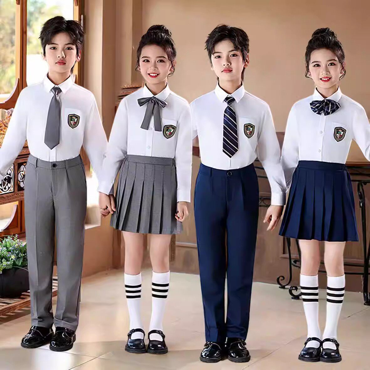中小学生大合唱表演服装儿童诗朗诵演出服歌咏比赛校服班服毕业照