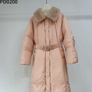 25年冬新款韩版厚实保暖中长款暗扣拉链防风袖口鹅绒羽绒服PD0200
