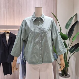 衬衫 特价 简约休闲通勤日常百搭翻领七分袖 韩版 不退换26年夏季 新款