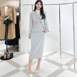 新款 显瘦西装 韩版 气质优雅知性修身 外套半身裙两件套 时尚 25年秋季