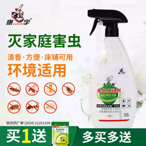 灭臭虫喷雾剂家用蚂蚁室内厨房灭蟑螂蚊蝇除螨跳蚤药下水道杀虫剂 - 封面