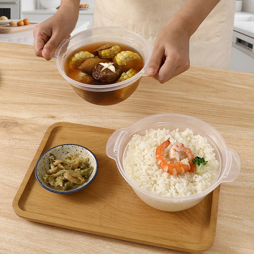 日本进口微波炉蒸饭器专用煮饭锅一人食杂粮饭煲煮面碗蒸米饭神器