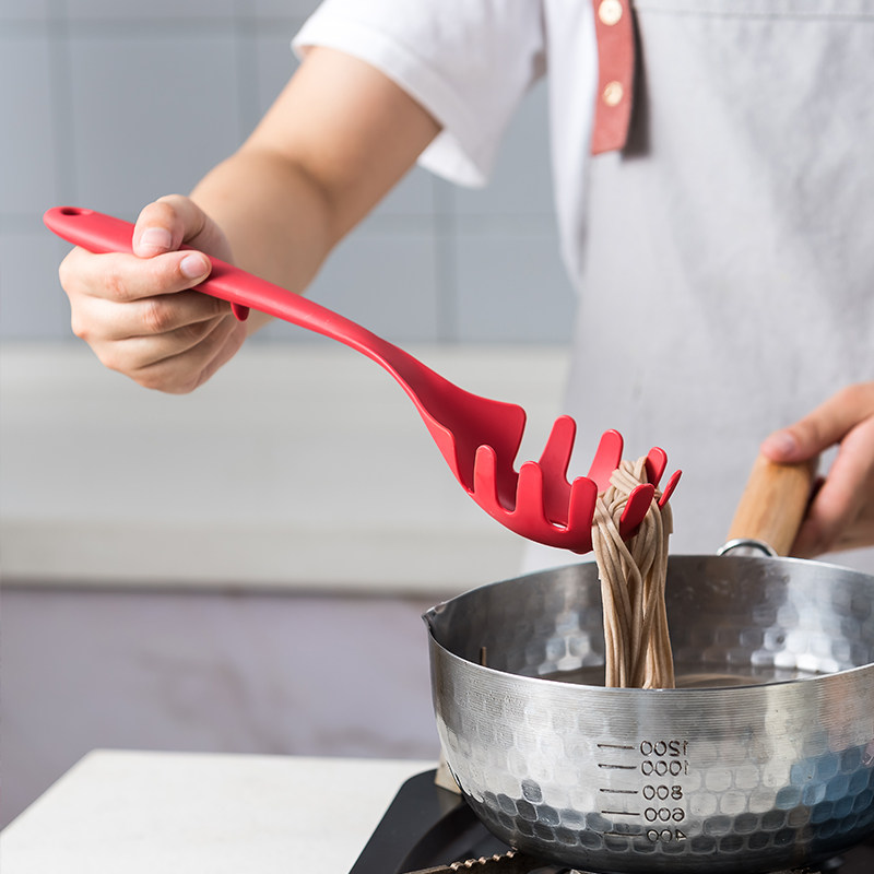 日本进口捞面漏勺家用爪捞面条的