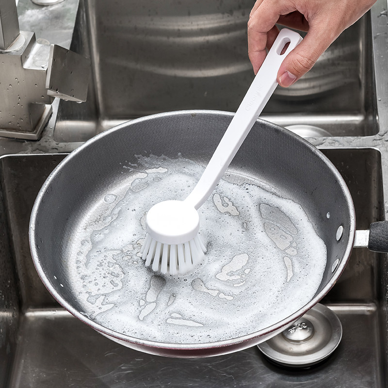 日本洗锅刷子清洁去污厨房用品长柄软毛铁锅专用刷锅碗神器小工具