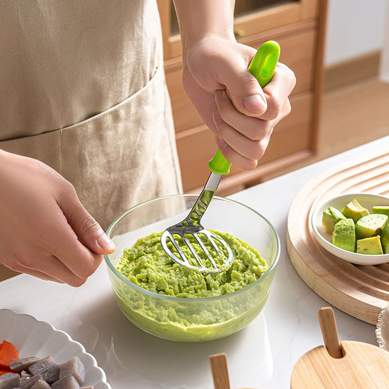 日本进口不锈钢压泥器压土豆泥神器山药捣泥器家用婴儿辅食小工具