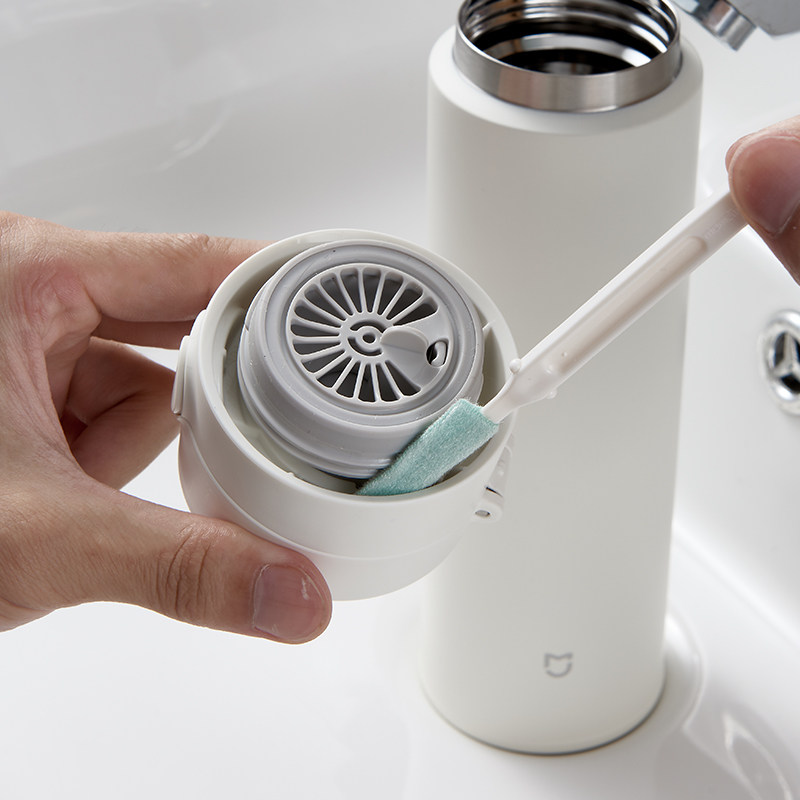 日本进口杯盖缝隙清洗刷保温杯清洁刷套装小孔奶瓶刷子洗杯子神器