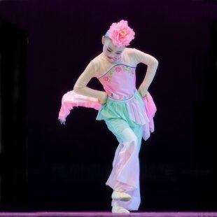 新款女童古典舞蹈演出服儿童胶州秧歌扇子舞花鼓灯说兰花艺考服装