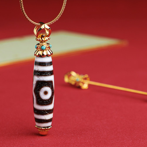 天珠吊坠扣竖穿天珠坠子