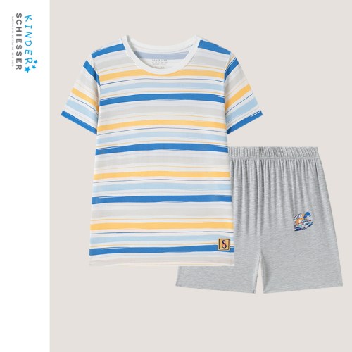 舒雅男童莫代尔家居服套装
