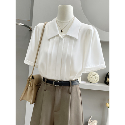 白色衬衫女高级感上衣
