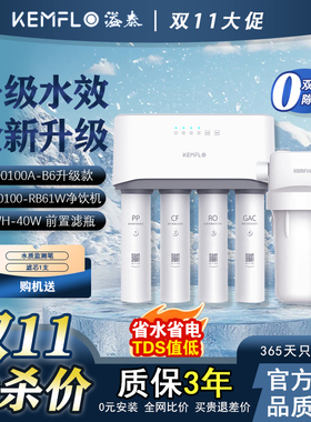 溢泰净水器100ab6直饮机0罐0陈水KFRO0100A-B6升级款KR0100-RB61W