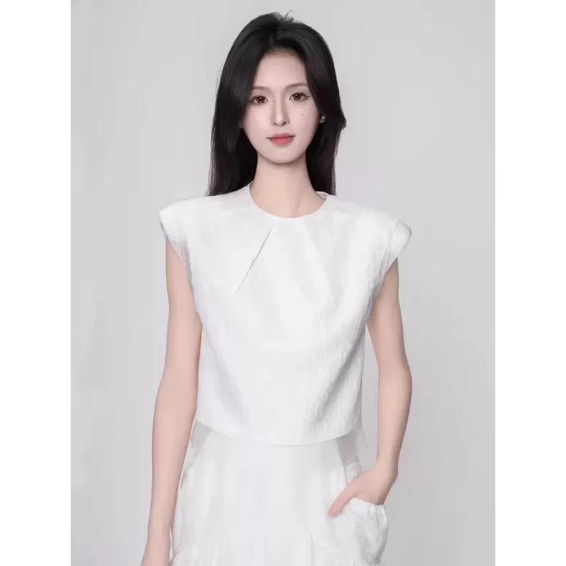 阿玛施女装2026夏款专柜正品时尚气质圆领简约短袖T恤上衣530094