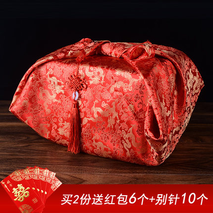 结婚订婚红包袱皮婚礼婚庆女方陪嫁套装娘家高档大号包裹布包袱皮