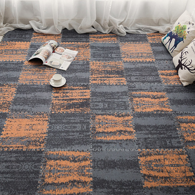 可裁剪短绒印花图案家用地毯客厅儿童爬行垫榻榻米防滑拼接门垫