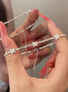 碎银蝴蝶手链女轻奢小众百搭礼物