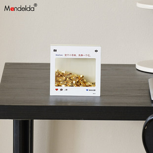 满得达先挣一个亿桌面创意摆件客厅玄关招财装 饰品开业礼物