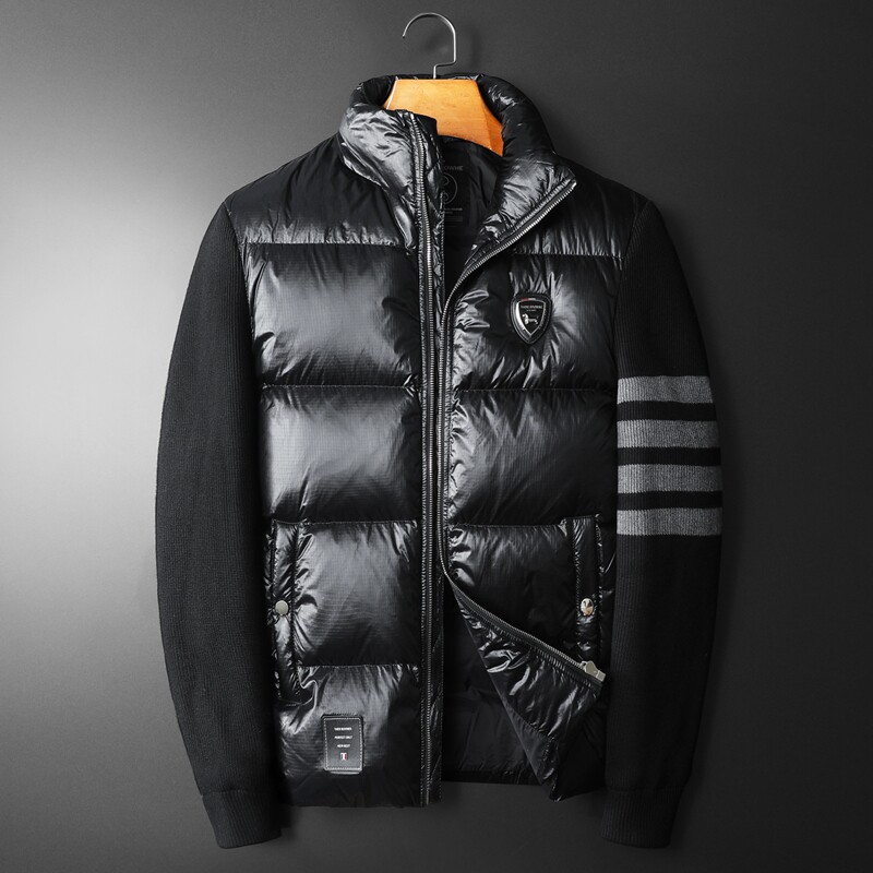 2024新款立领拼接羽绒服90白鸭绒QT2031-13107-P360（控价470）,男装羽绒服,钱塘6020-1