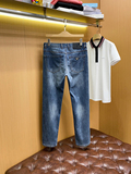 2024春夏男士修身小直筒牛仔裤QT2031-3507-P160，男装牛仔裤，钱塘6020-1