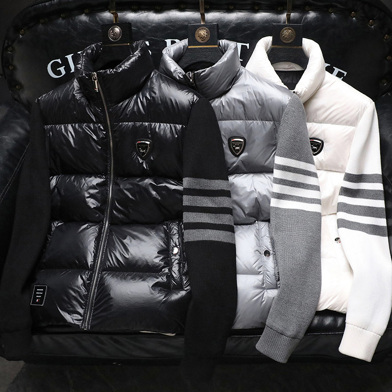 2024新款立领拼接羽绒服90白鸭绒 QT2031-13107-P360（控价480）图片