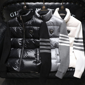 2024新款立领拼接羽绒服90白鸭绒 QT2031-13107-P360（控价480）图片