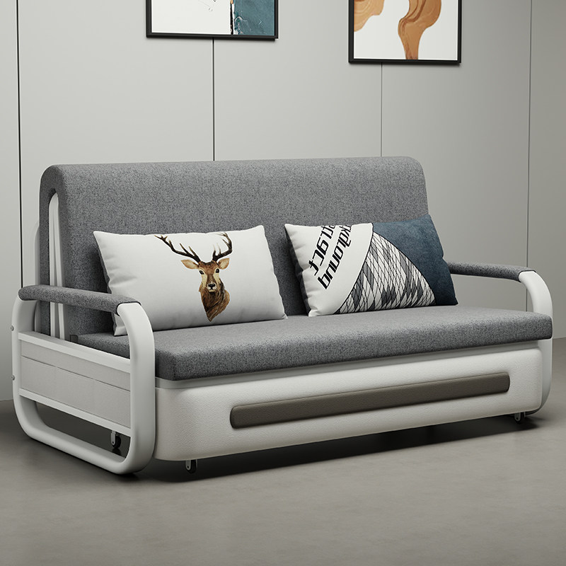 多功能折叠沙发床拉伸两用1米5单双人带储物可拆洗佳家享工厂定制