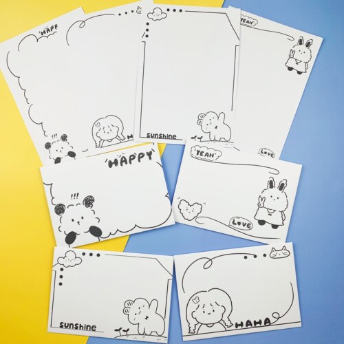 简约可爱A5信纸可打印空白绘画