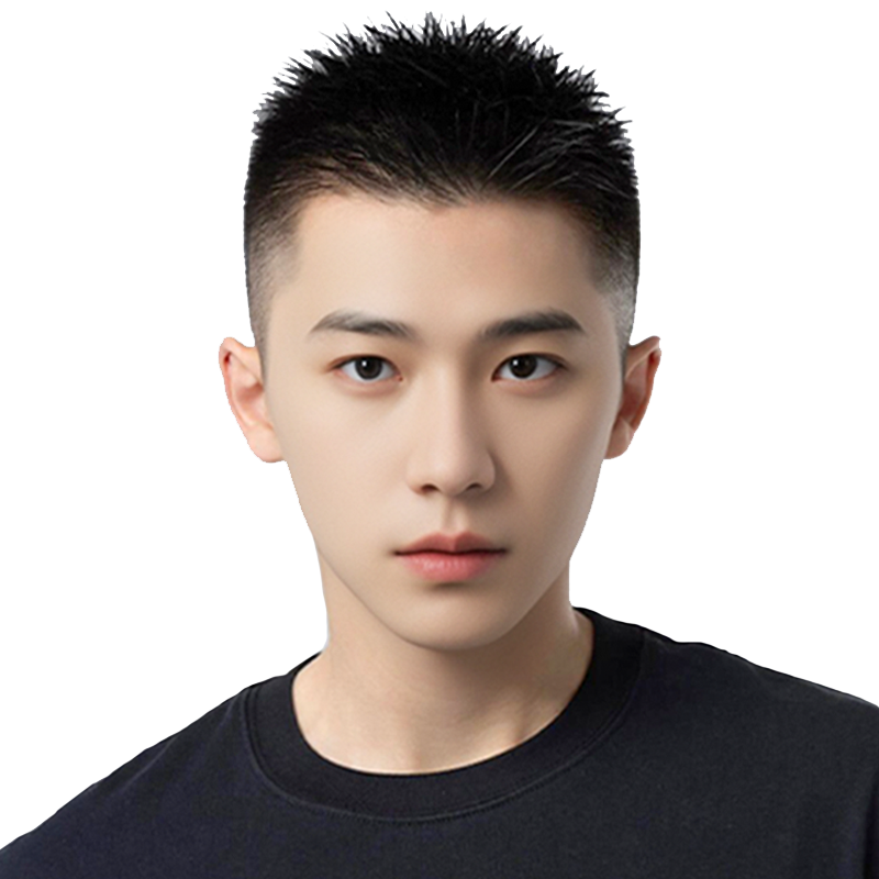 男士假发片真发帅气短直发隐形头顶补发片逼真自然轻薄透气补发块