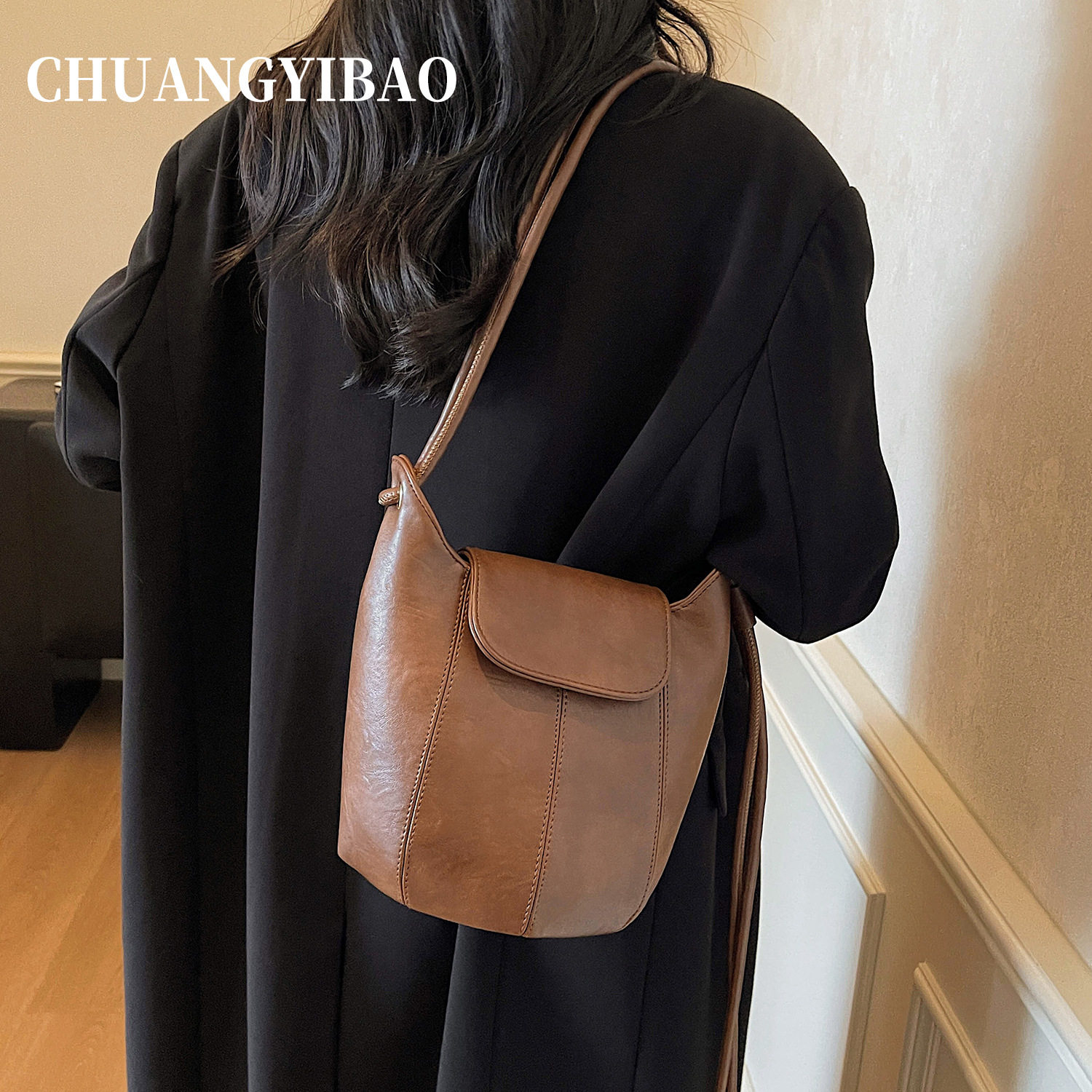 棕色超火爆款马鞍包包女式2026新款百搭高级感小众通勤斜挎腋下包,箱包皮具/热销女包/男包,马鞍包,淘宝优惠券,粉丝福利购,淘宝优惠卷