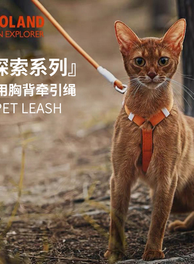 ZOOLAND猫咪通用胸背牵引绳防挣脱遛猫绳子小猫可调节工字型胸背