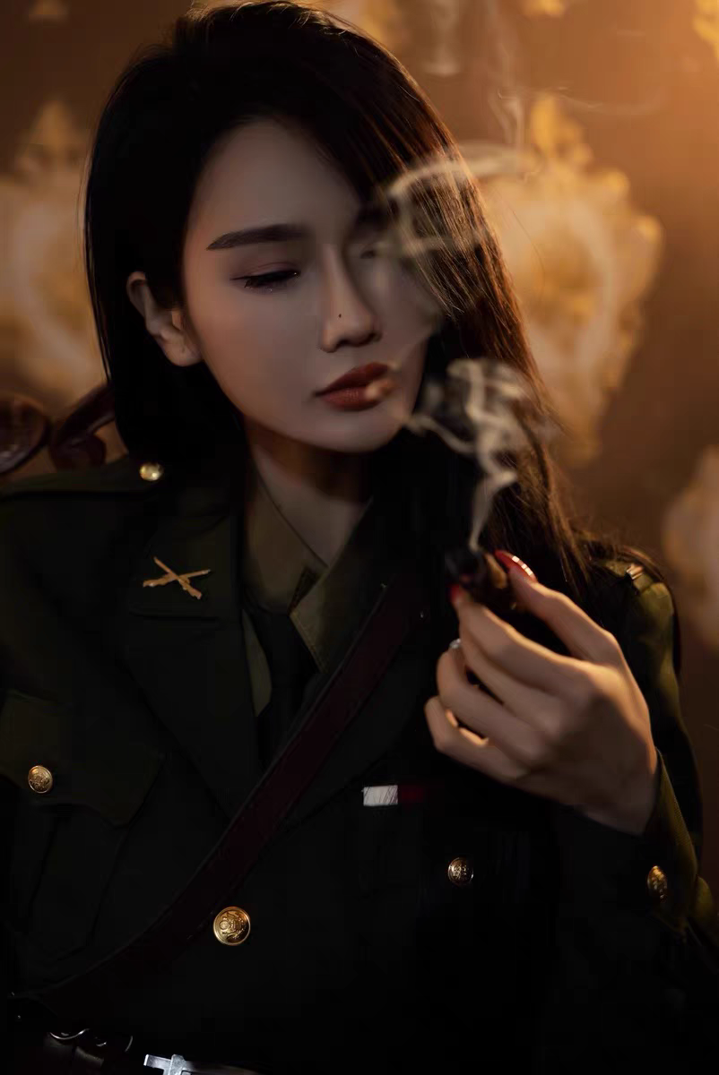 推理社衣服美式翻领女军官服装民国女特务国民军官剧本杀装饰衣服