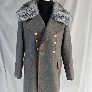 苏联M69式条例老兵礼服大衣灰色男装复古防寒保暖长款风衣