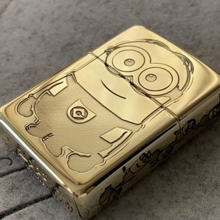煤油打火机纯铜小黄人动漫私人订制免费设计