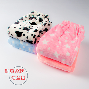 法兰绒裤子女 家居裤珊瑚绒睡裤女款秋冬睡裤加厚加绒宽松起居裤