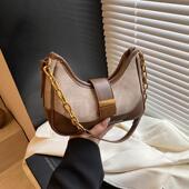 女包流行爆款 法式 小众设计复古包包2024新款 斜挎包舒适单肩腋下包