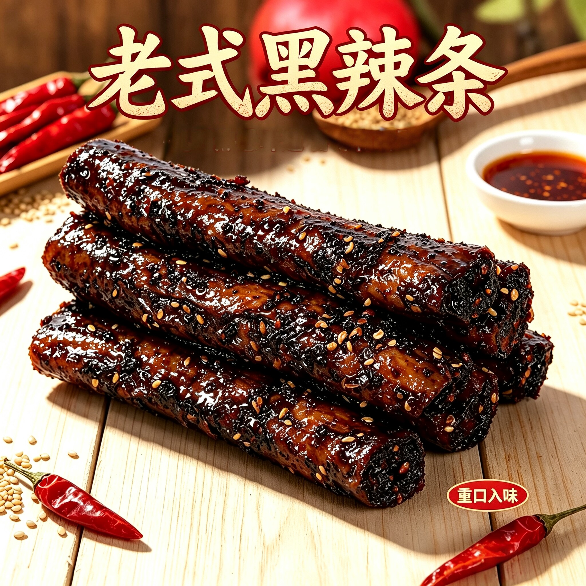 临沂特产手工黑豆肠香辣