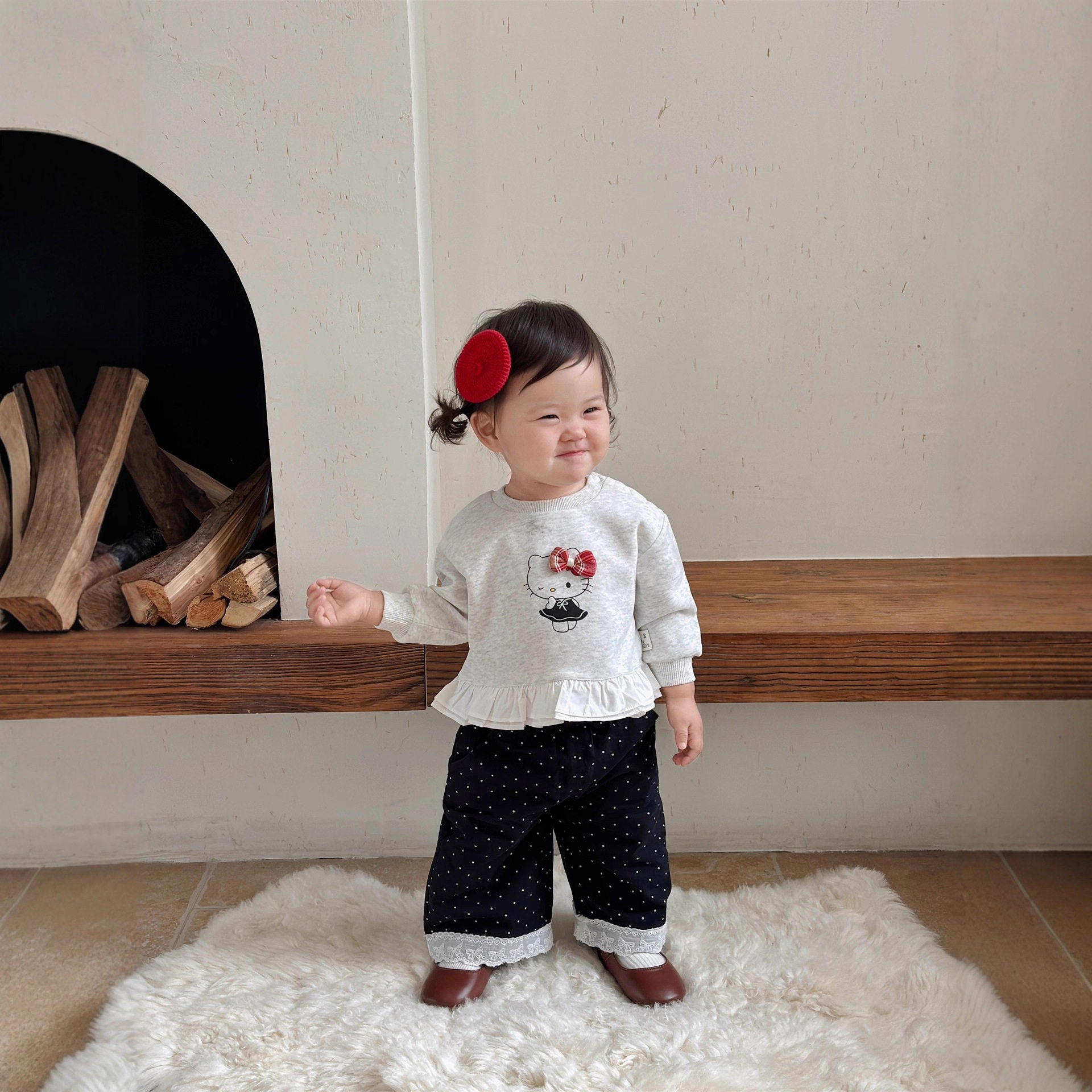 女宝宝衣服秋装超萌可爱卫衣圆点裤子小月龄春秋外出服洋气两件套,童装/婴儿装/亲子装,套装,淘宝优惠券,粉丝福利购,淘宝优惠卷