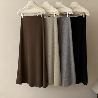 中长裙2024秋冬简约百搭半身裙