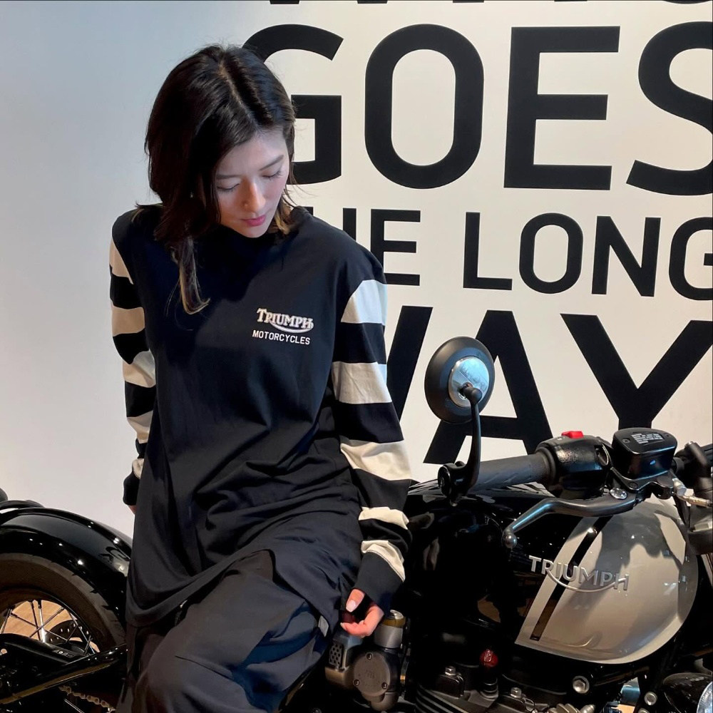 凯旋休闲复古男女骑行长袖夏季越野摩托车透气速干T恤速降服旅