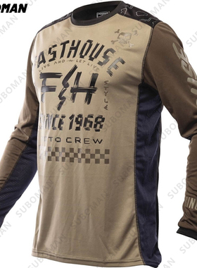 FASTHOUSE新款2024骑行服速降服长袖速干衣MTB自行车山地越野车赛