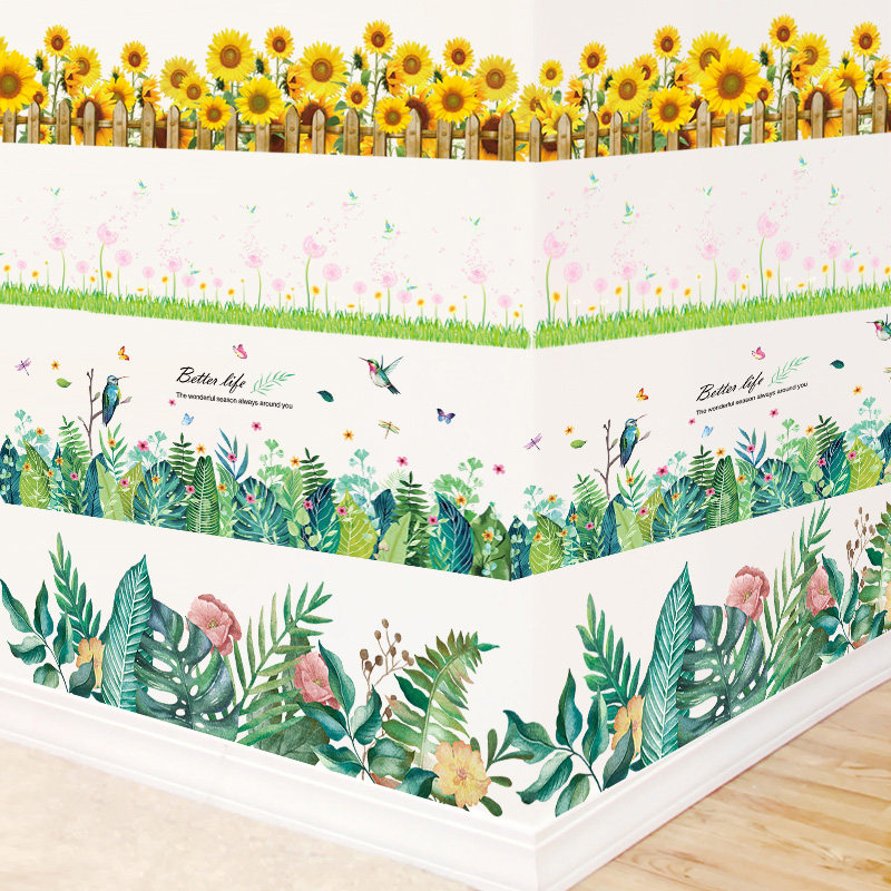 创意客厅卧室房间走廊楼道墙角踢脚线墙贴纸贴画装饰背景墙面墙画,家居饰品,软装墙贴,淘宝优惠券,粉丝福利购,淘宝优惠卷