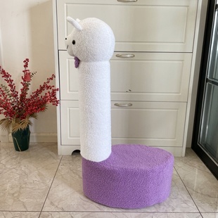 网红奶瓶罐坐凳套手工改造可爱羊驼九个奶粉罐制作泰迪绒坐凳套