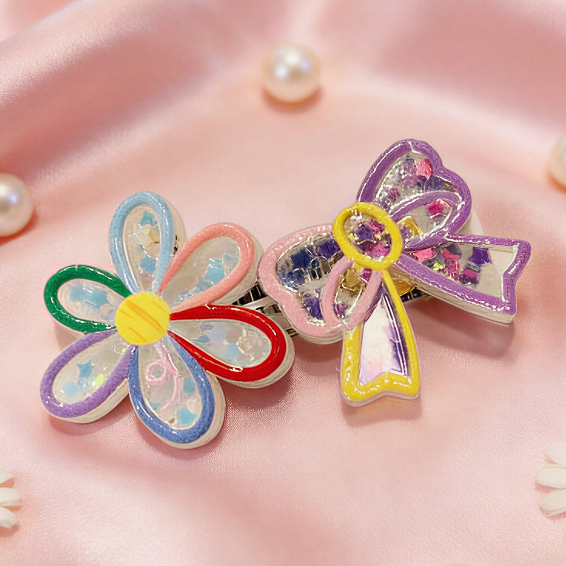 美姬幻彩花朵耳环女款可爱蝴蝶结耳饰仙气透明星星耳钉小众时尚,饰品/流行首饰/时尚饰品新,耳钉,淘宝优惠券,粉丝福利购,淘宝优惠卷