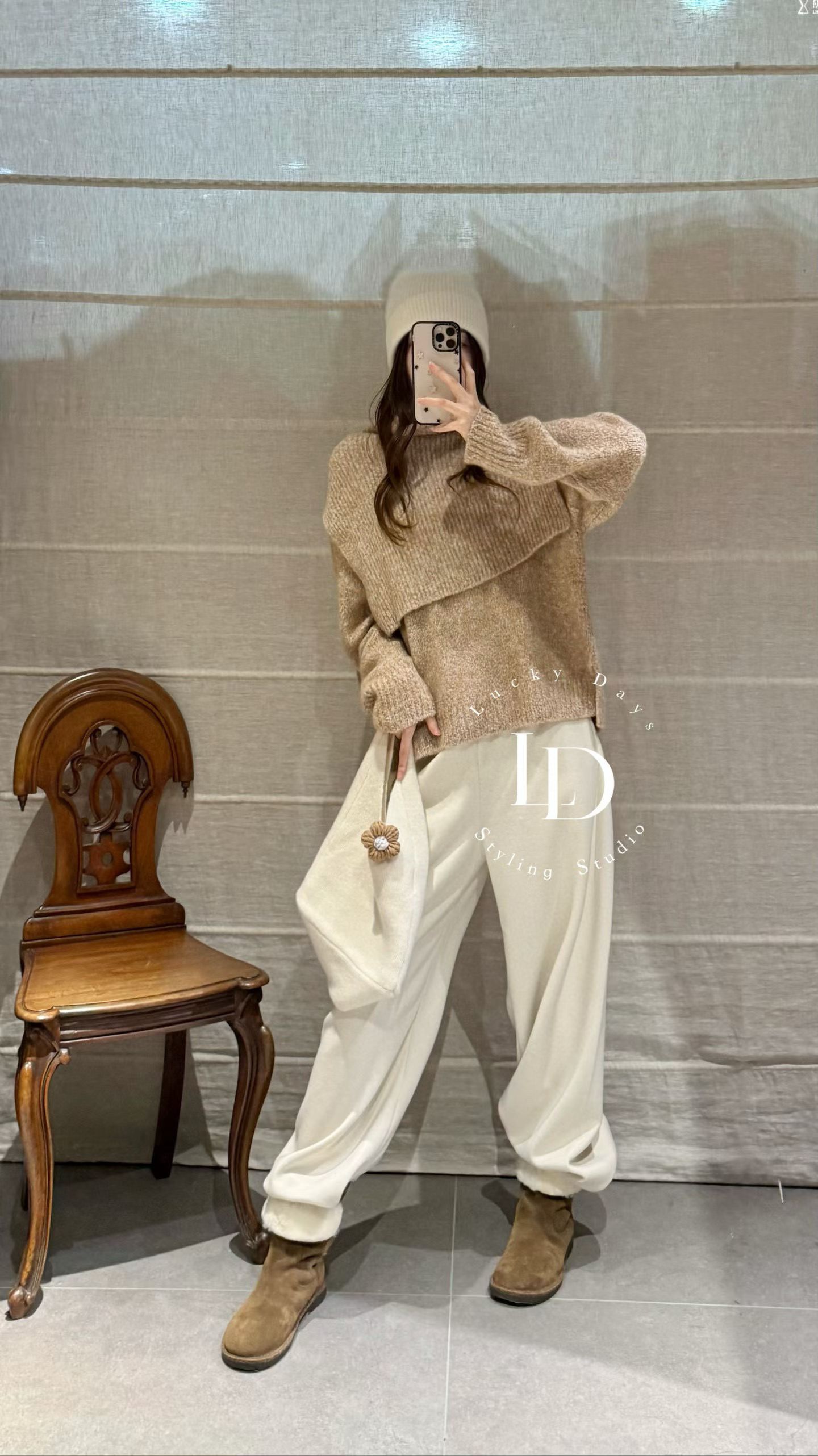 25秋冬新款慵懒风显瘦百搭气质上衣 真丝羊绒毛衣/披肩款 询价私