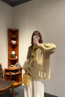 CJZP品牌正品 2025秋季新款多色圆领简约羊绒衫宽松显瘦套头毛衣