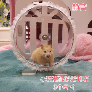 包邮侏儒仓鼠跑轮静音大号带支架亚克力跑轮全透明金丝熊运动玩具
