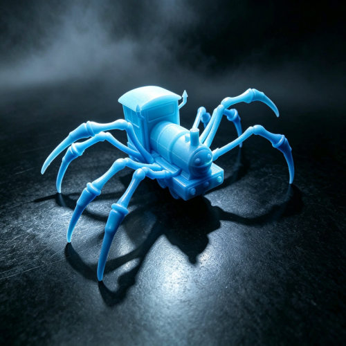 跨境新款3d打印查尔斯小火车手办模型游戏周边蜘蛛摆件手办玩具