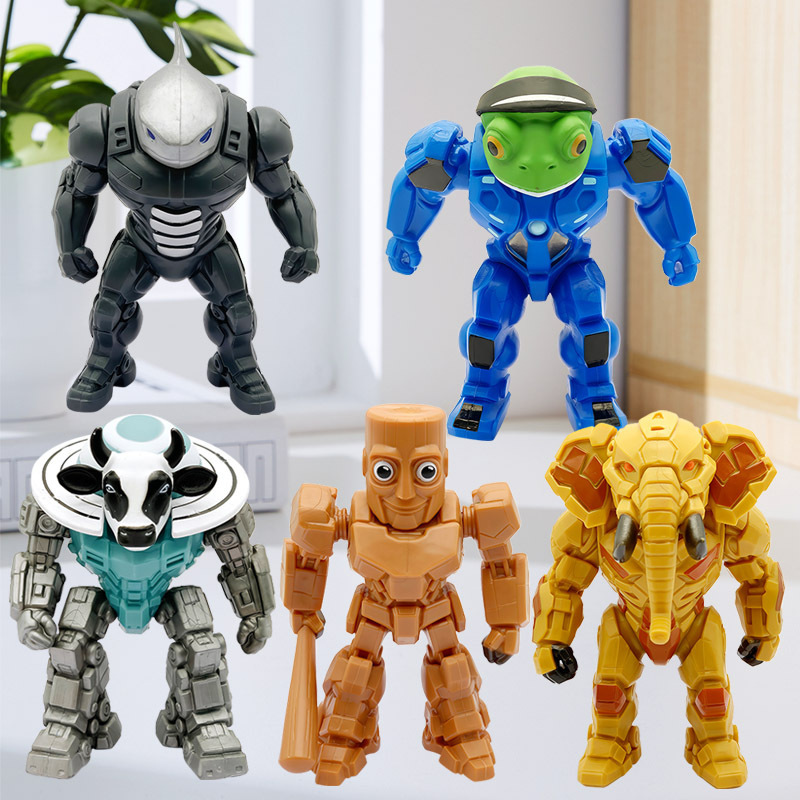 新款外国山海经POP机甲木棍人大号模型融合怪牛魔王大象摆件玩具