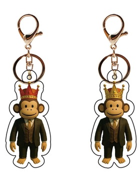 新款steal a brainrot jandel戴红帽子的黑猴子亚克力钥匙扣礼物