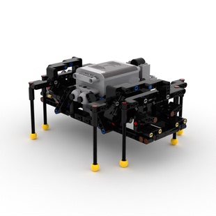 小小工程师国产积木电动齿轮工程机械模型科技教育拼装 八足机器人