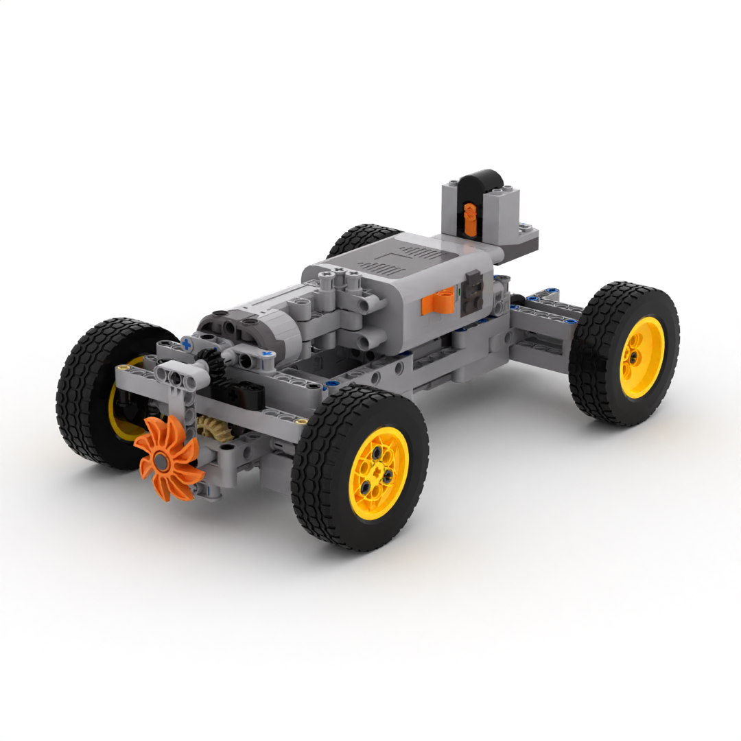 小小工程师国产积木模型发动机四驱遥控车MOC差速器齿轮电动玩具